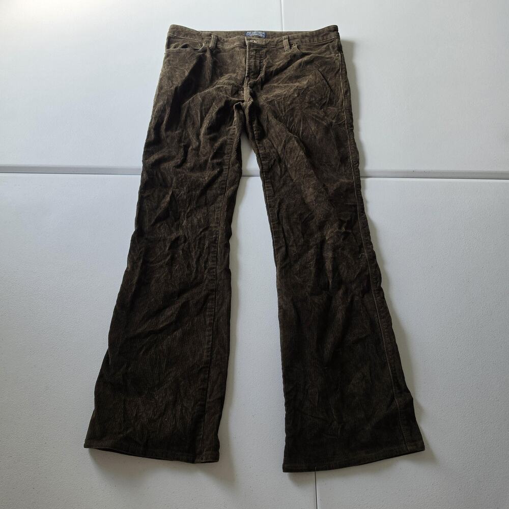 Polo Jeans Company Pants Womens 10 Brown Corduroy Bootcut Stretch Casual